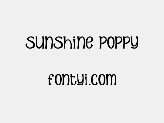 Sunshine Poppy