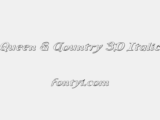 Queen & Country 3D Italic