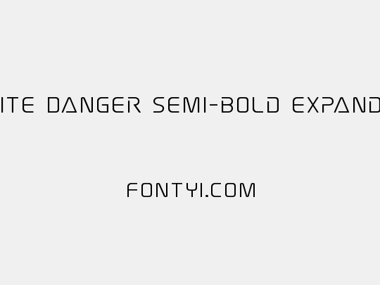 Elite Danger Semi-Bold Expanded