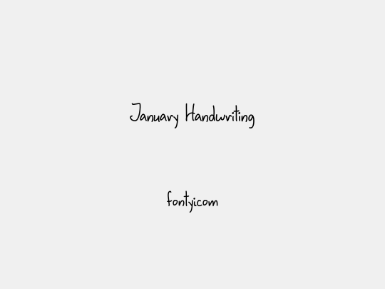 January Handwriting