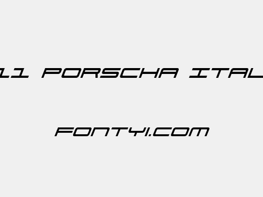 911 Porscha Italic