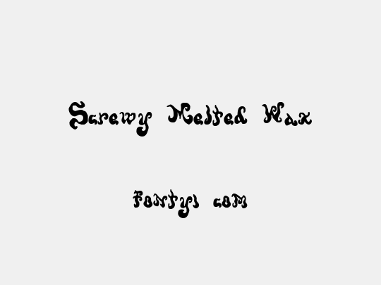 Screwy Melted Wax