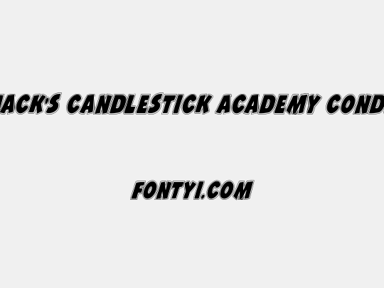 Jack's Candlestick Academy Condensed
