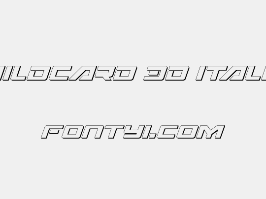 Wildcard 3D Italic