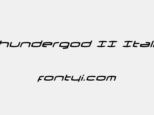 Thundergod II Italic