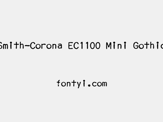 Smith-Corona EC1100 Mini Gothic