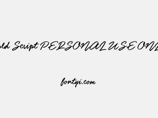 Guld Script PERSONAL USE ONLY