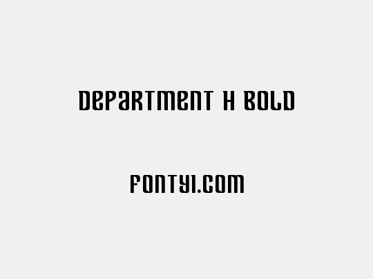 Department H Bold