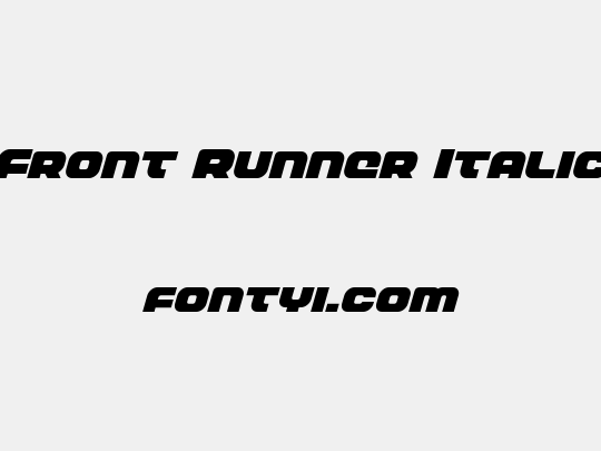 Front Runner Italic