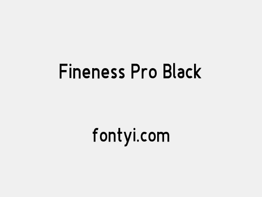 Fineness Pro Black