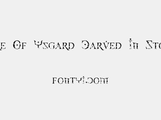 Fire Of Ysgard Carved In Stone