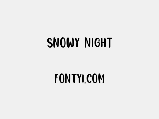 Snowy Night