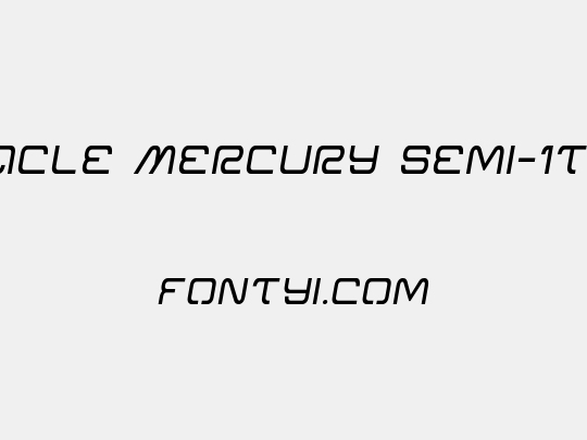 Miracle Mercury Semi-Italic