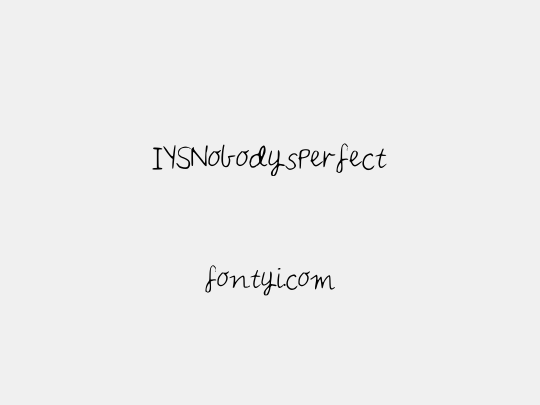 IYSNobodysPerfect