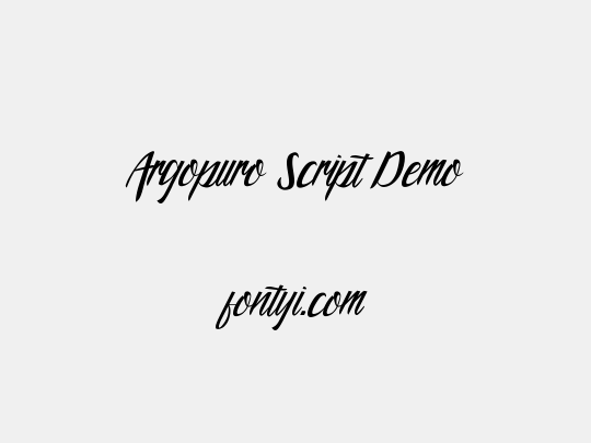Argopuro Script Demo
