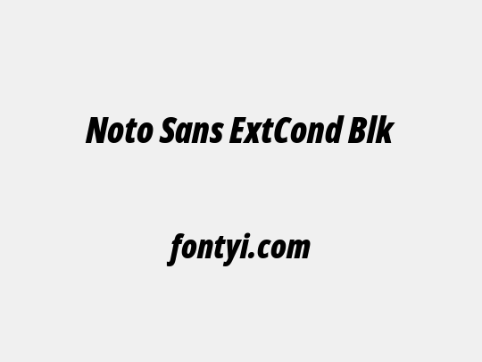 Noto Sans ExtCond Blk