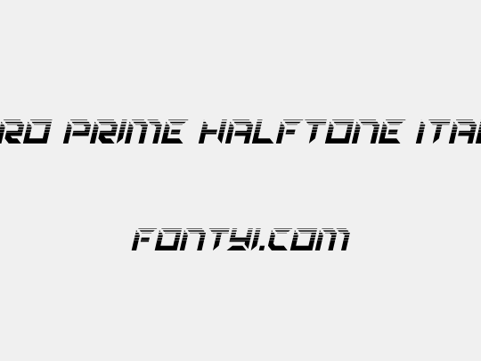 Zero Prime Halftone Italic