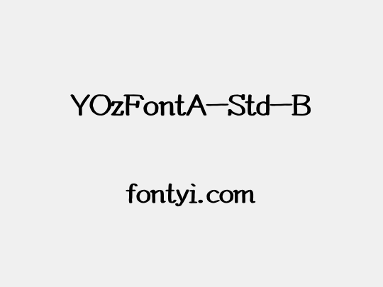 YOzFontA-Std-B