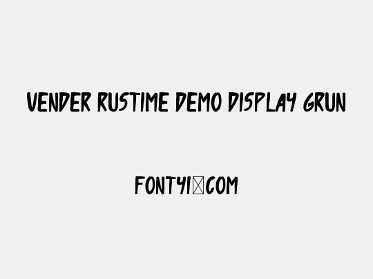 Vender Rustime Demo Display Grunge
