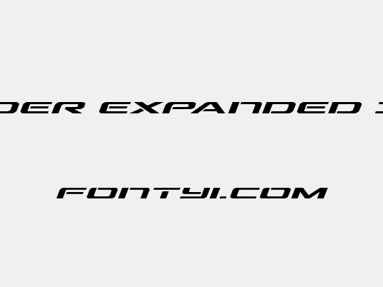 Outrider Expanded Italic