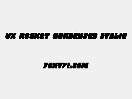 VX Rocket Condensed Italic