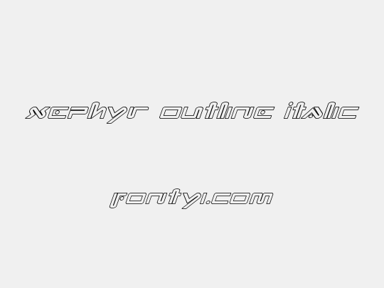Xephyr Outline Italic