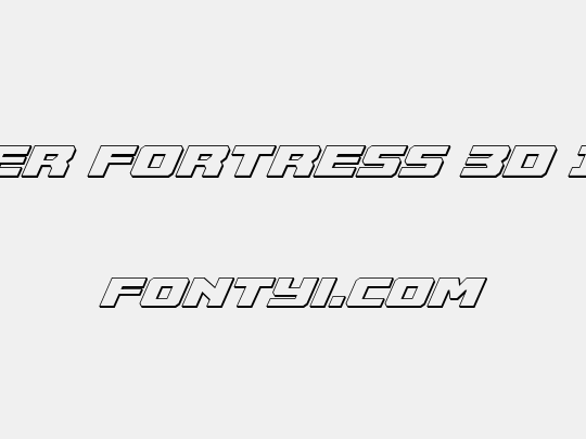Cruiser Fortress 3D Italic