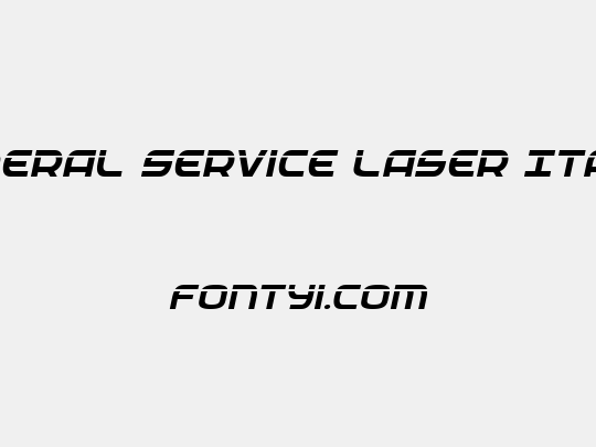 Federal Service Laser Italic