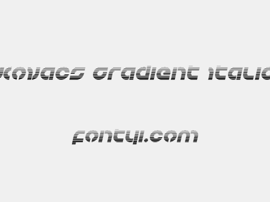 Kovacs Gradient Italic