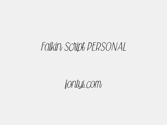 Falkin Script PERSONAL