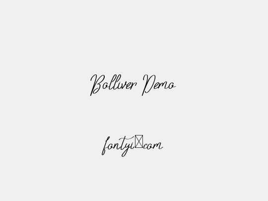 Bolliver Demo