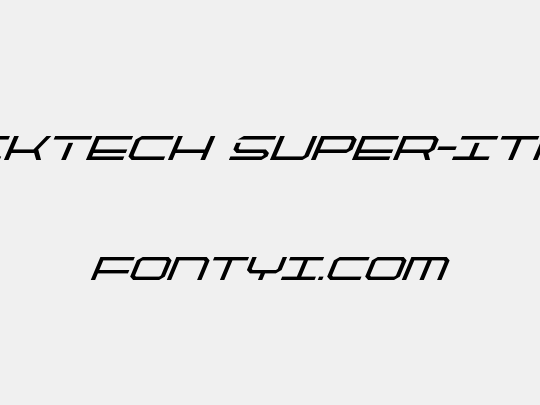 QuickTech Super-Italic