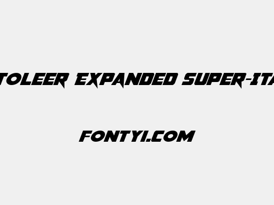 Pistoleer Expanded Super-Italic