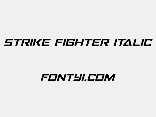 Strike Fighter Italic