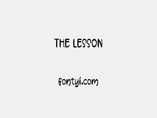 THE LESSON
