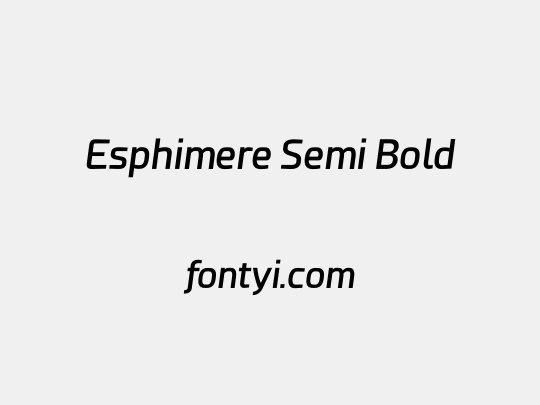 Esphimere Semi Bold