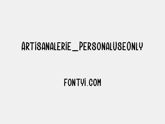 Artisanalerie_PersonalUseOnly