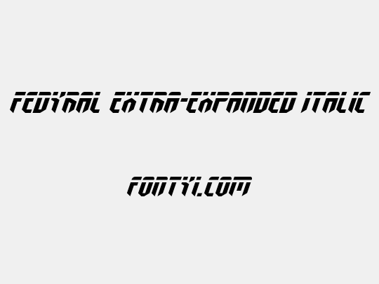 Fedyral Extra-Expanded Italic
