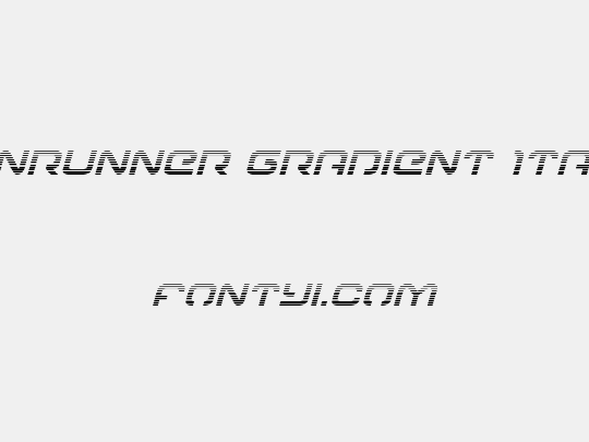 Gunrunner Gradient Italic
