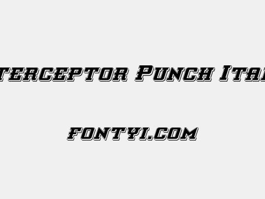 Interceptor Punch Italic