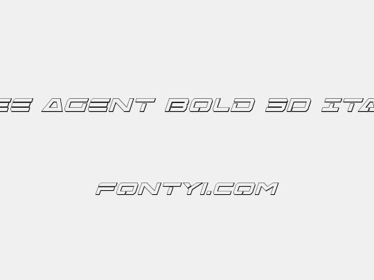 Free Agent Bold 3D Italic
