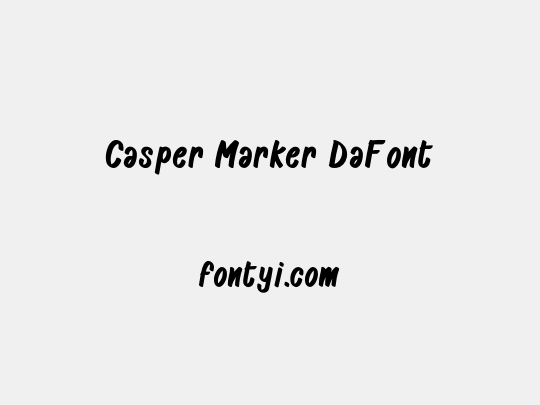 Casper Marker DaFont