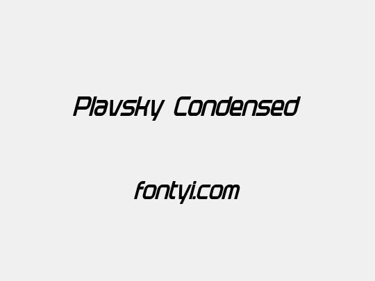 Plavsky Condensed