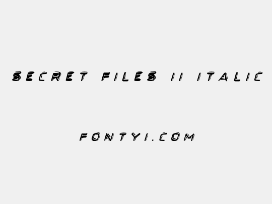 Secret Files II Italic