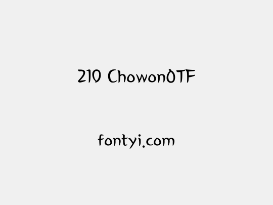 210 ChowonOTF