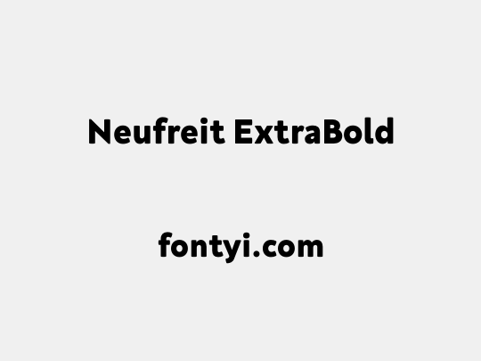 Neufreit ExtraBold