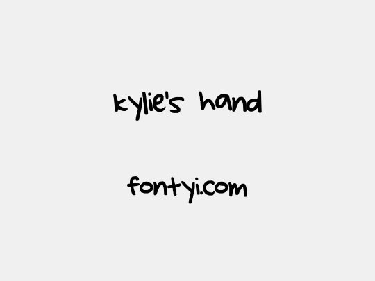 kylie's hand