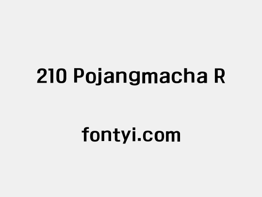 210 Pojangmacha R