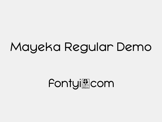 Mayeka Regular Demo
