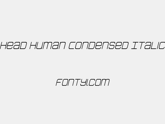 Head Human Condensed Italic